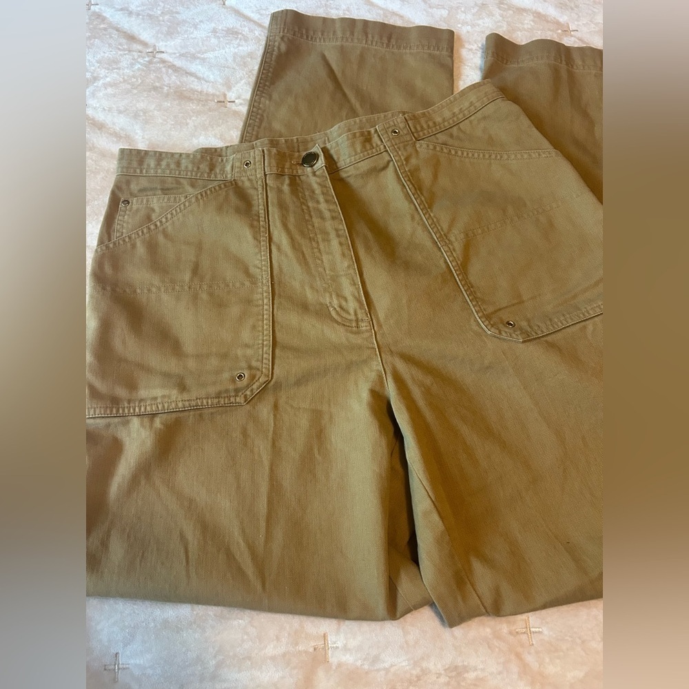 Lauren Ralph Lauren Pants High Waist Five Pocket Tan Women’s Size 12 Preppy Mom - Picture 12 of 12